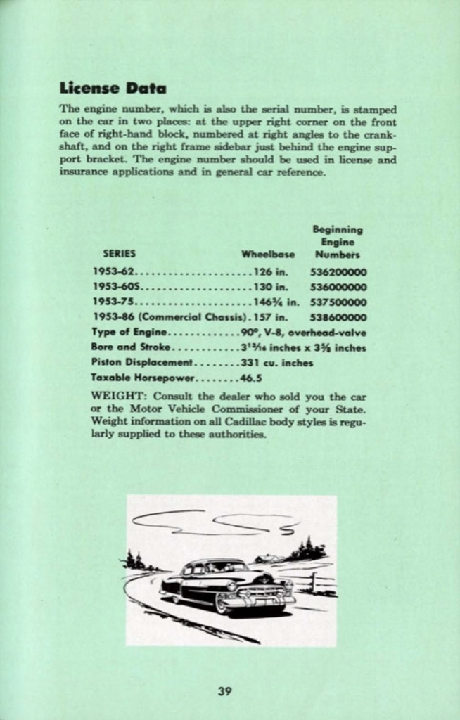 1953 Cadillac Owners Manual Page 17
